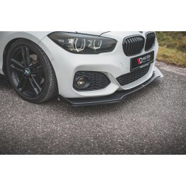 Накладка сплиттер на передний бампер на BMW 1 F20 / F21 M-Pack / M140i рестайл
